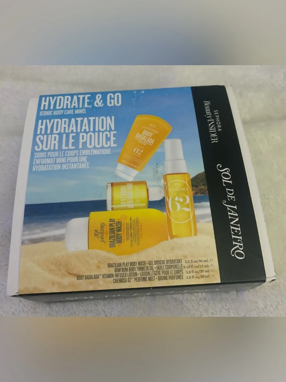 Sol de Janeiro Hydrate & Go Travel Size Body Care Set Cheirosa ‘62 BNIB🌞☀️